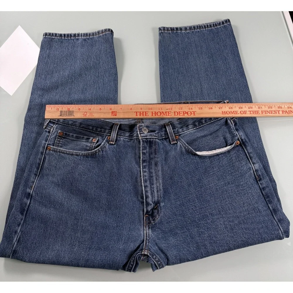 Levis 505 Jeans Mens 38x29 Blue Denim Straight Leg ‎ DadCore